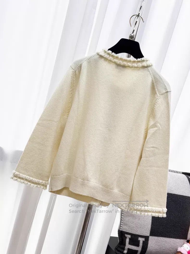Chanel Chanel Lace rolled edge rhinestone bird buckle knitted car Size S / US 4 / IT 40 - 3 Thumbnail