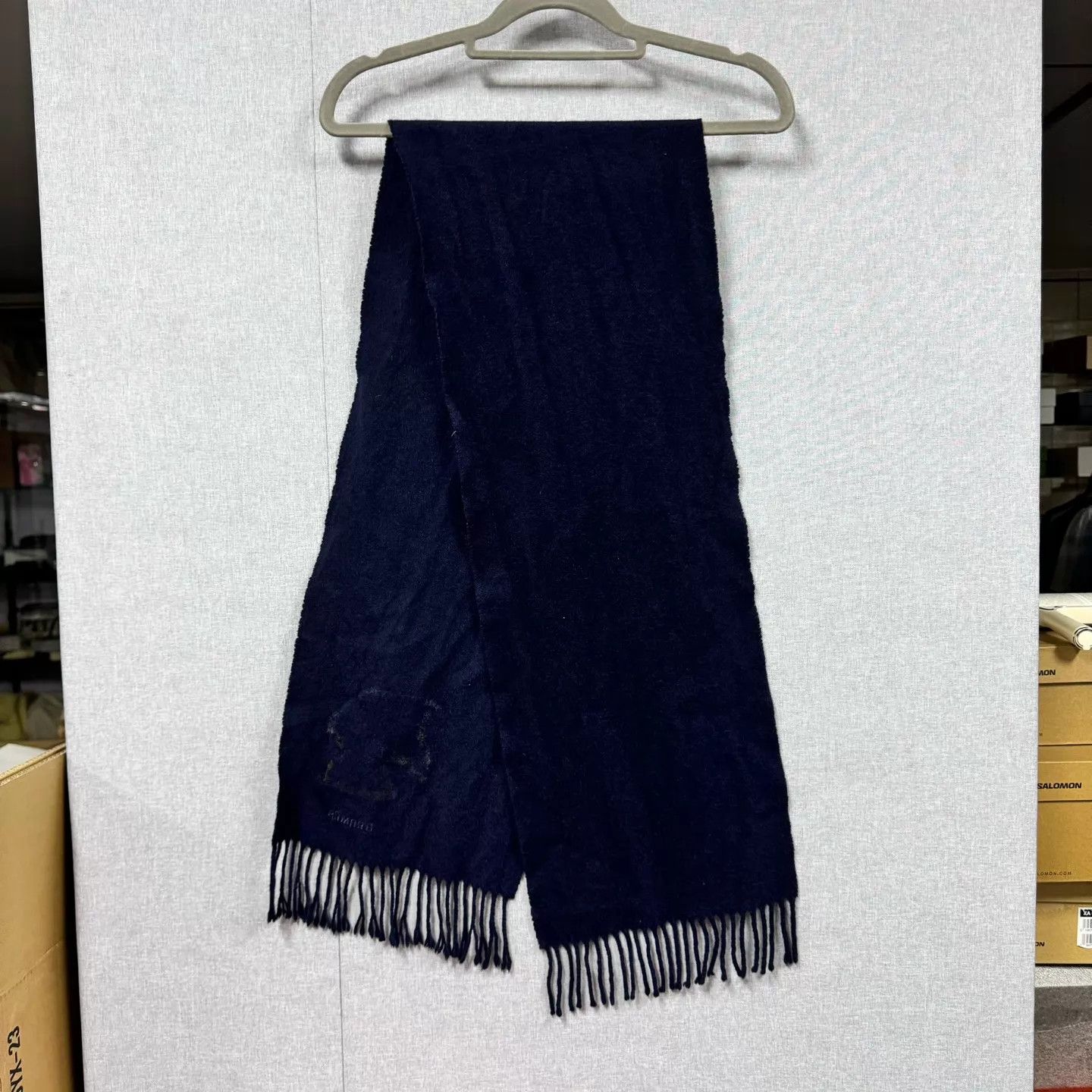Hermes New Hermès Navy Cashmere Scarf Size ONE SIZE - 1 Thumbnail