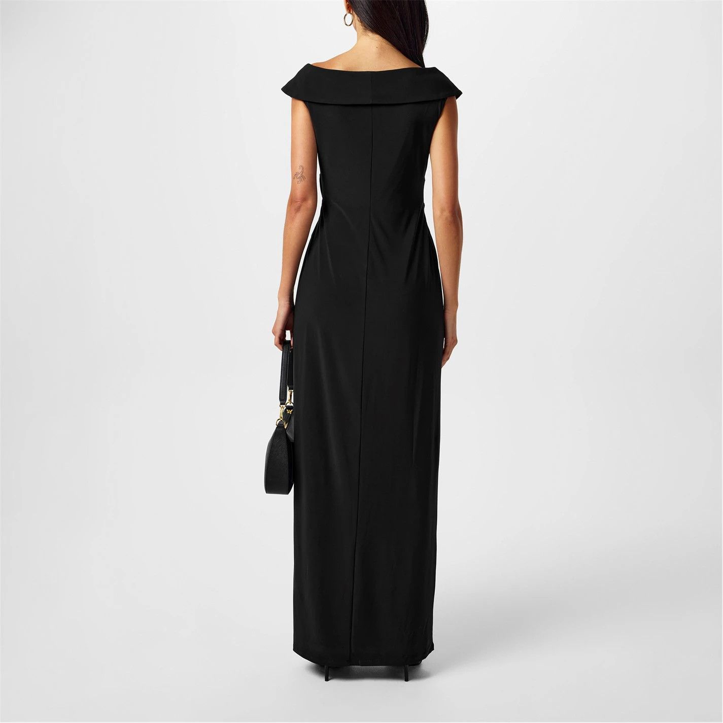 Lauren Ralph Lauren o1g2r1mq0825 Leonidas Twist Gown in Black Size XXL / US 16-18 / IT 52-54 - 4 Thumbnail