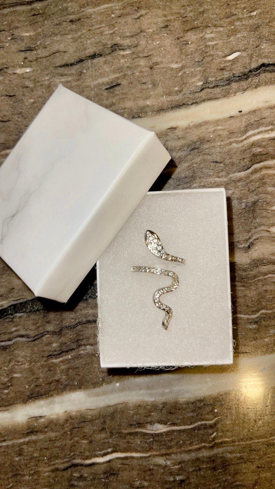Other Silver Rhinestone Snake Ring New Size ONE SIZE - 2 Thumbnail