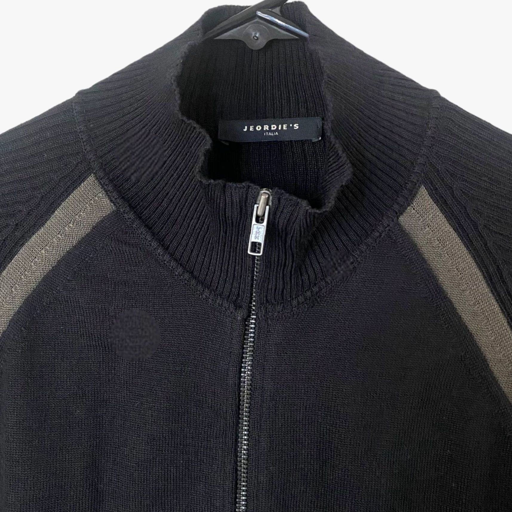 Vintage VINTAGE Jeordie's Italia Wool Blend Sweater Jacket Mens XL Black Full Zip Long Sleeve Size US XL / EU 56 / 4 - 5 Thumbnail