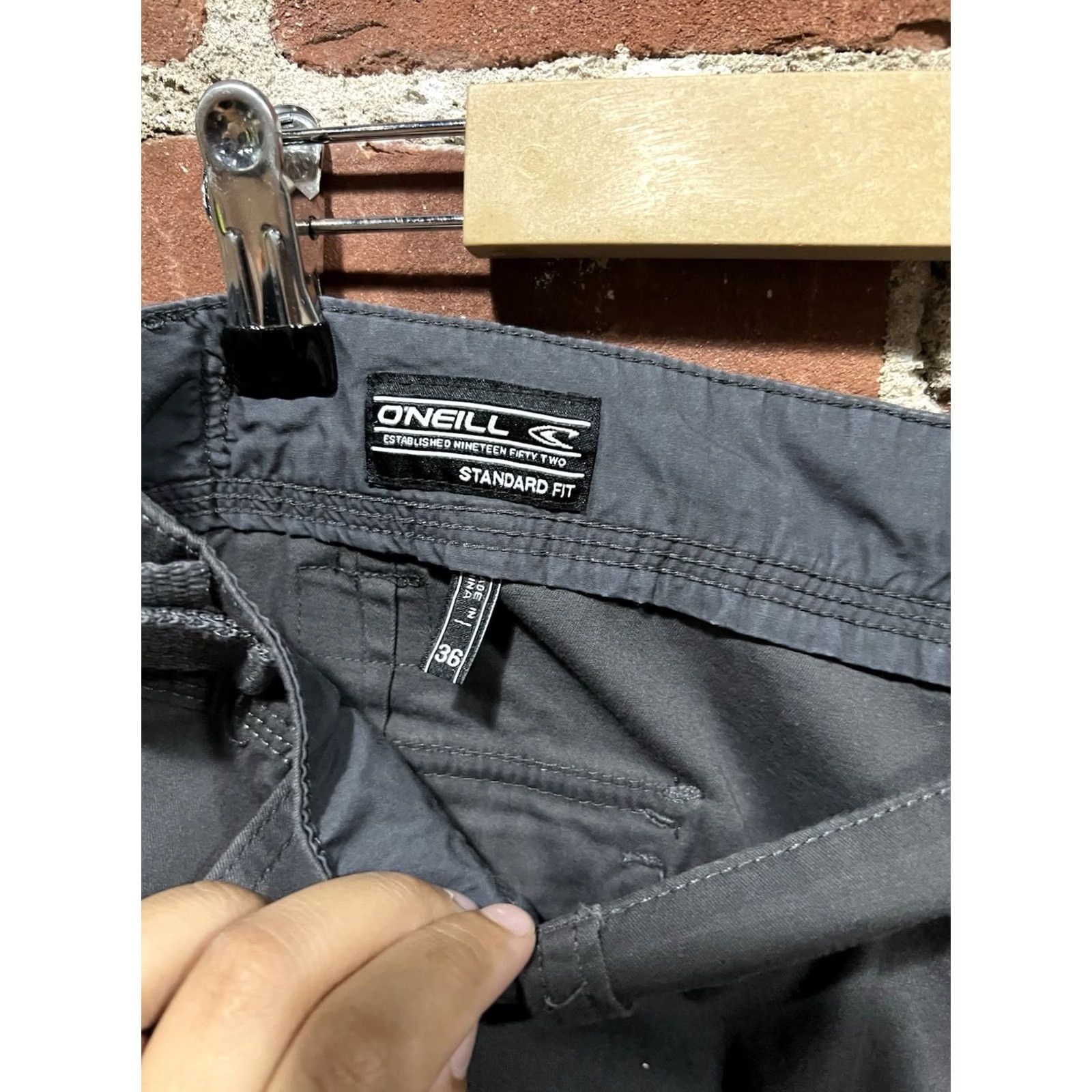 O'Neill Men's Oneill Cargo Shorts 36 Gray Standard Fit Size US 36 / EU 52 - 2 Thumbnail