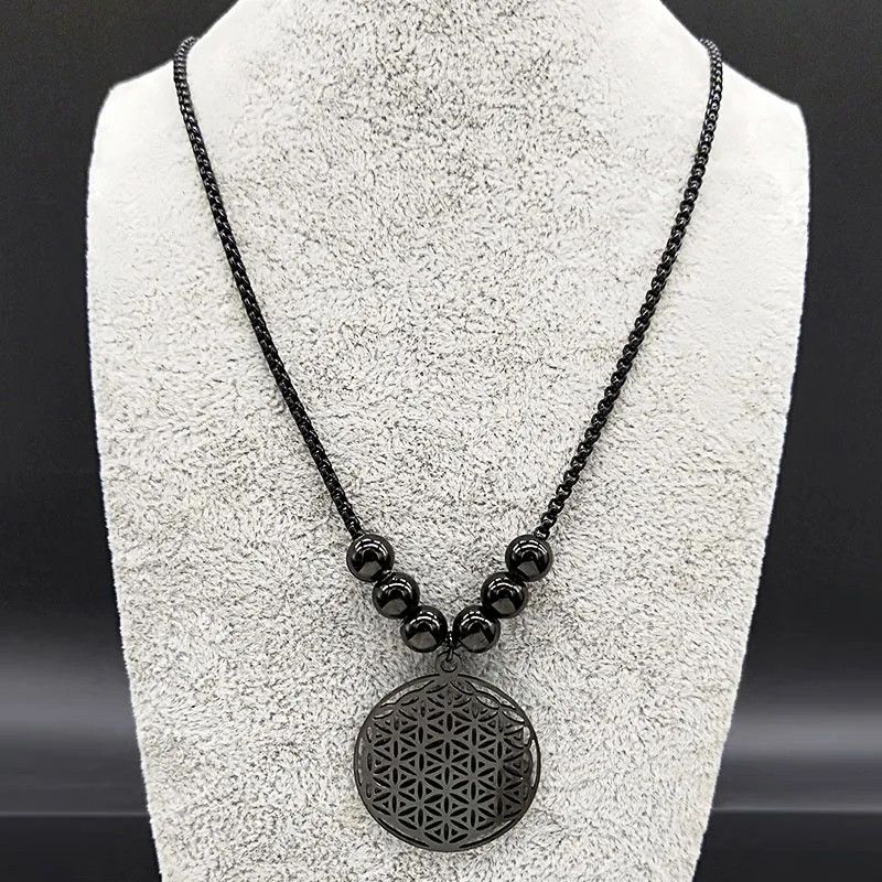 Jewelry Flower of Life Pendant Necklace Emblem Talisman Size ONE SIZE - 4 Thumbnail