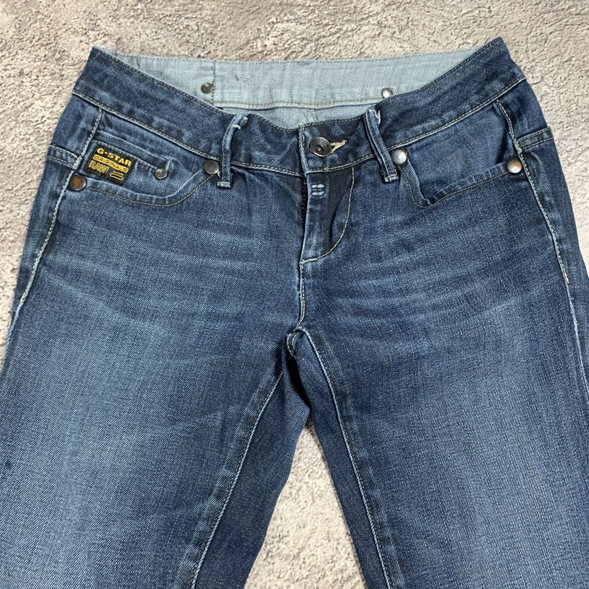Vintage Vintage G-Star Raw Flared Low Rise Jeans Y2K Skate Logo 27 Size 27" / US 4 / IT 40 - 3 Thumbnail