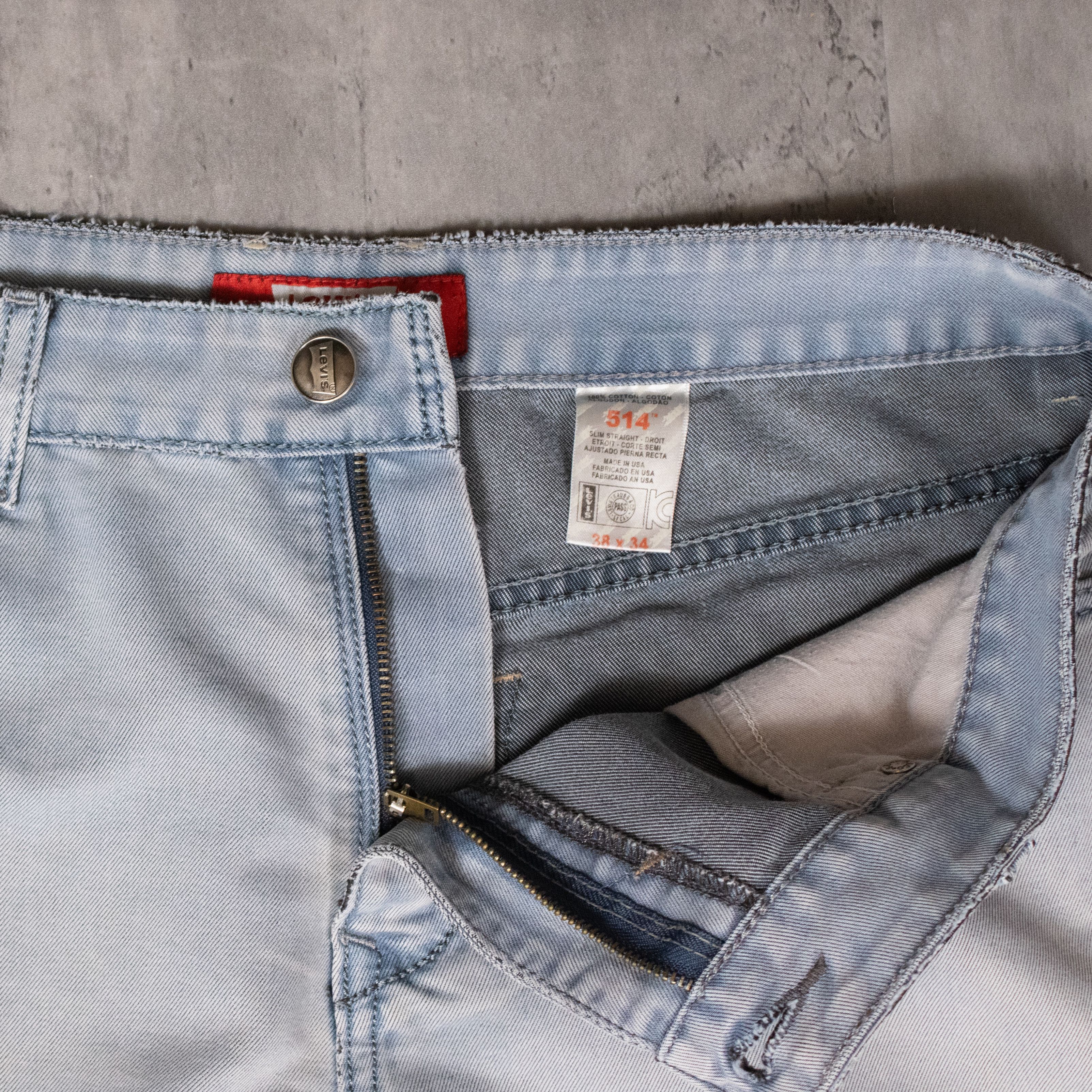 Levi's Vintage Clothing × Vintage Y2K 2000's Levis 514 Lightwash Baggy Fit Wide Denim Pant's Size US 37 - 11 Thumbnail