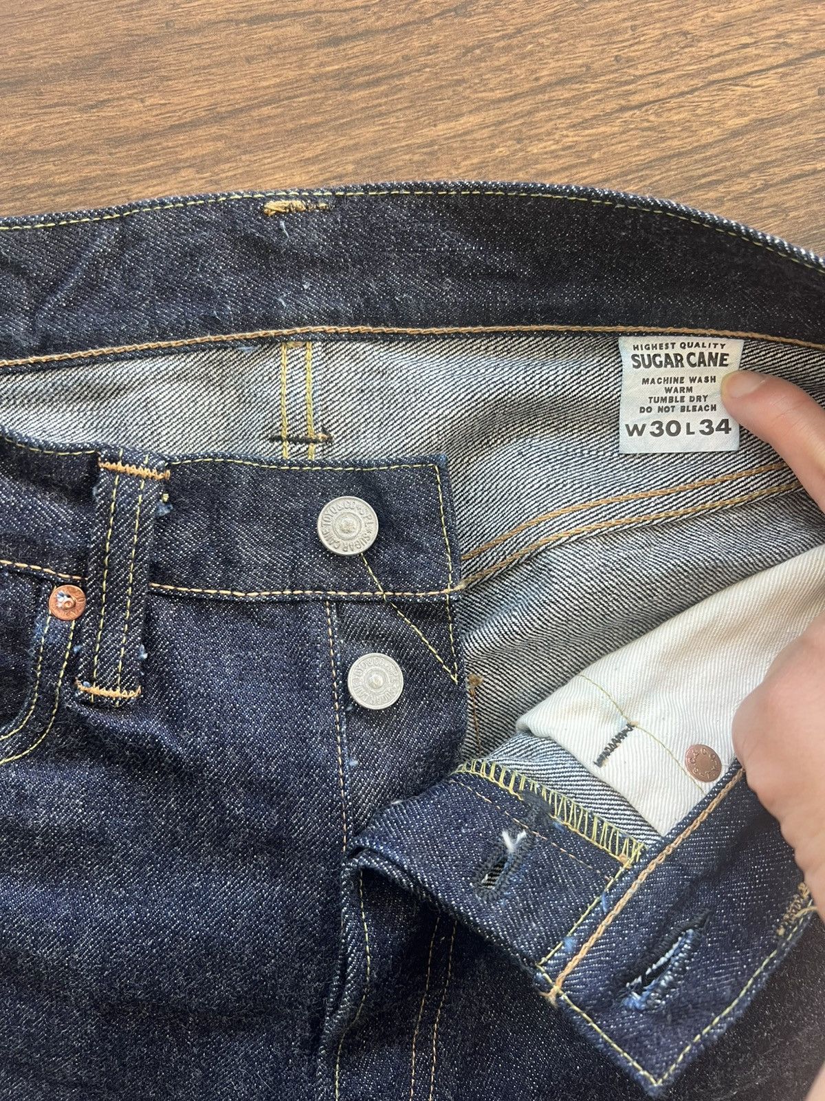 Sugar Cane Sugar Cane 14.25oz okinawa selvedge denim Size US 30 / EU 46 - 4 Thumbnail