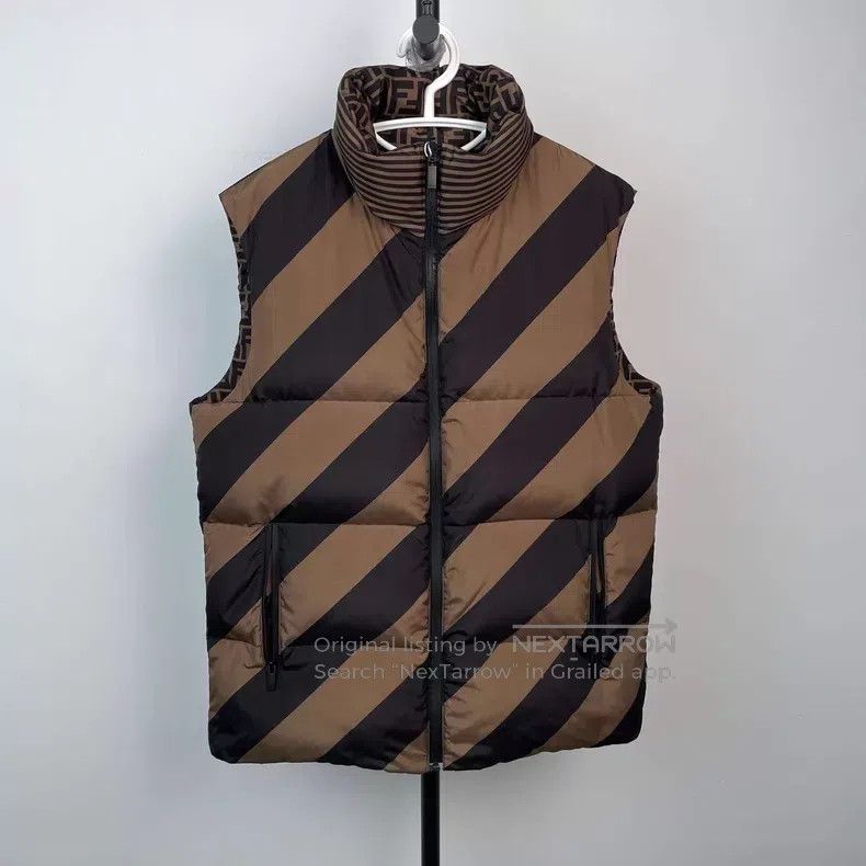 Fendi Fendi Brown Monogram Printed Two-Sided Reversible Stand Co Size US M / EU 48-50 / 2 - 3 Thumbnail