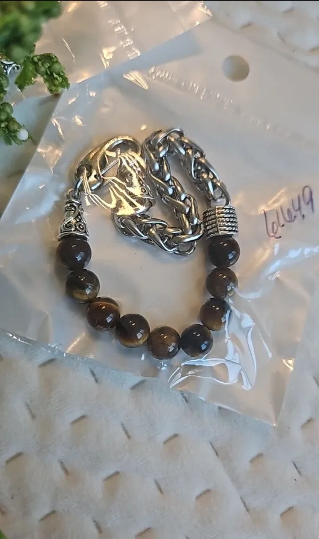 Jewelry Stone Beads Chain Bracelet Size ONE SIZE - 2 Thumbnail