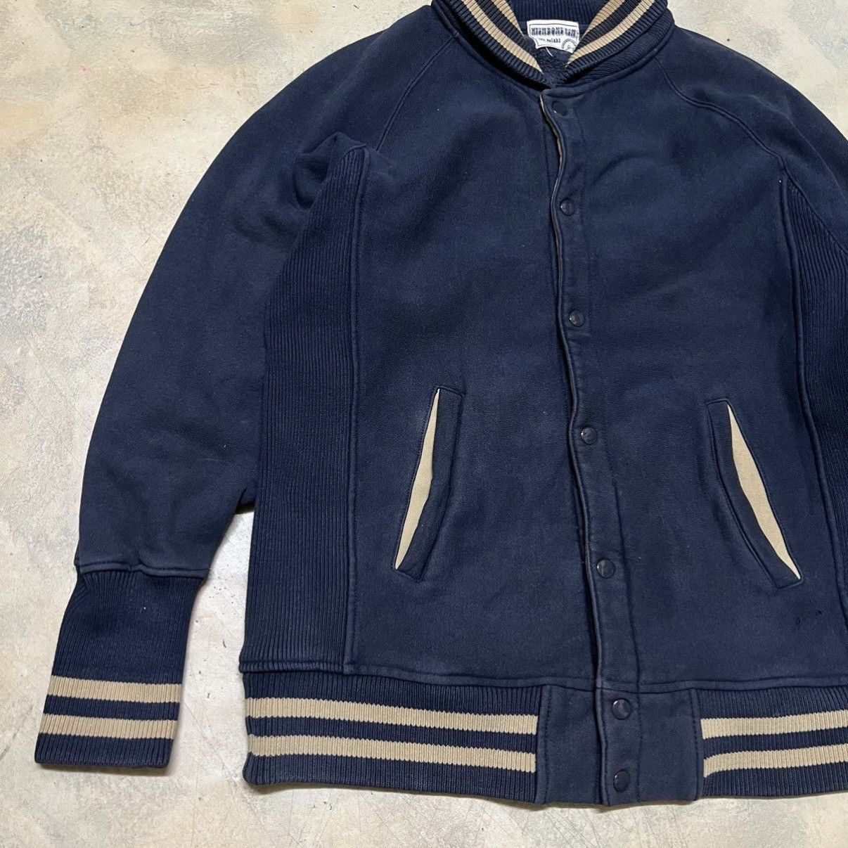 Other Vintage Blue Plain Varsity jacket Size US L / EU 52-54 / 3 - 2 Thumbnail
