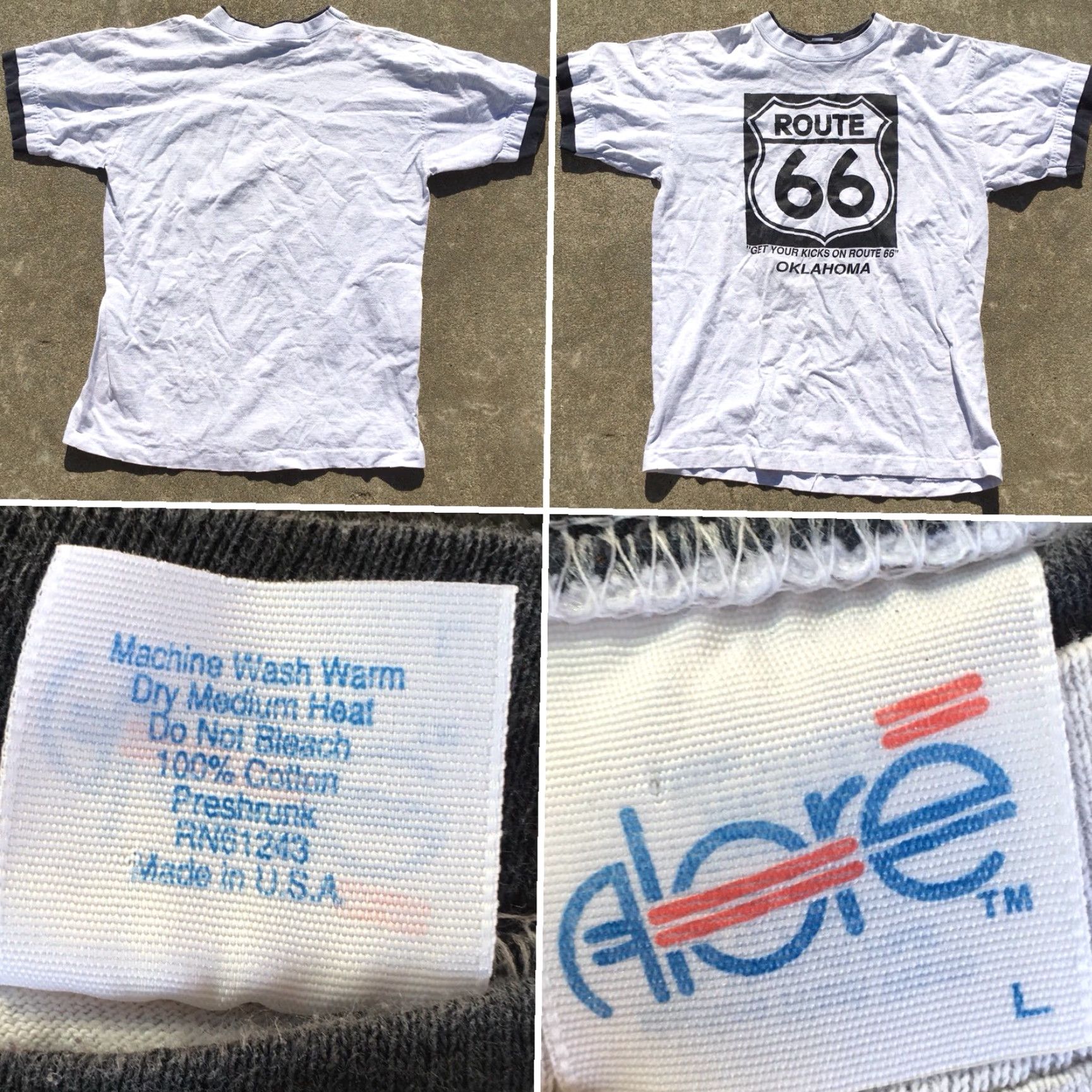 Route 66 VINTAGE Route 66 Get Your Kicks On Route 66 Oklahoma T Shirt USA Made Size L Gray Mens 1990s Graphic Tee US Made Size US L / EU 52-54 / 3 - 2 Thumbnail