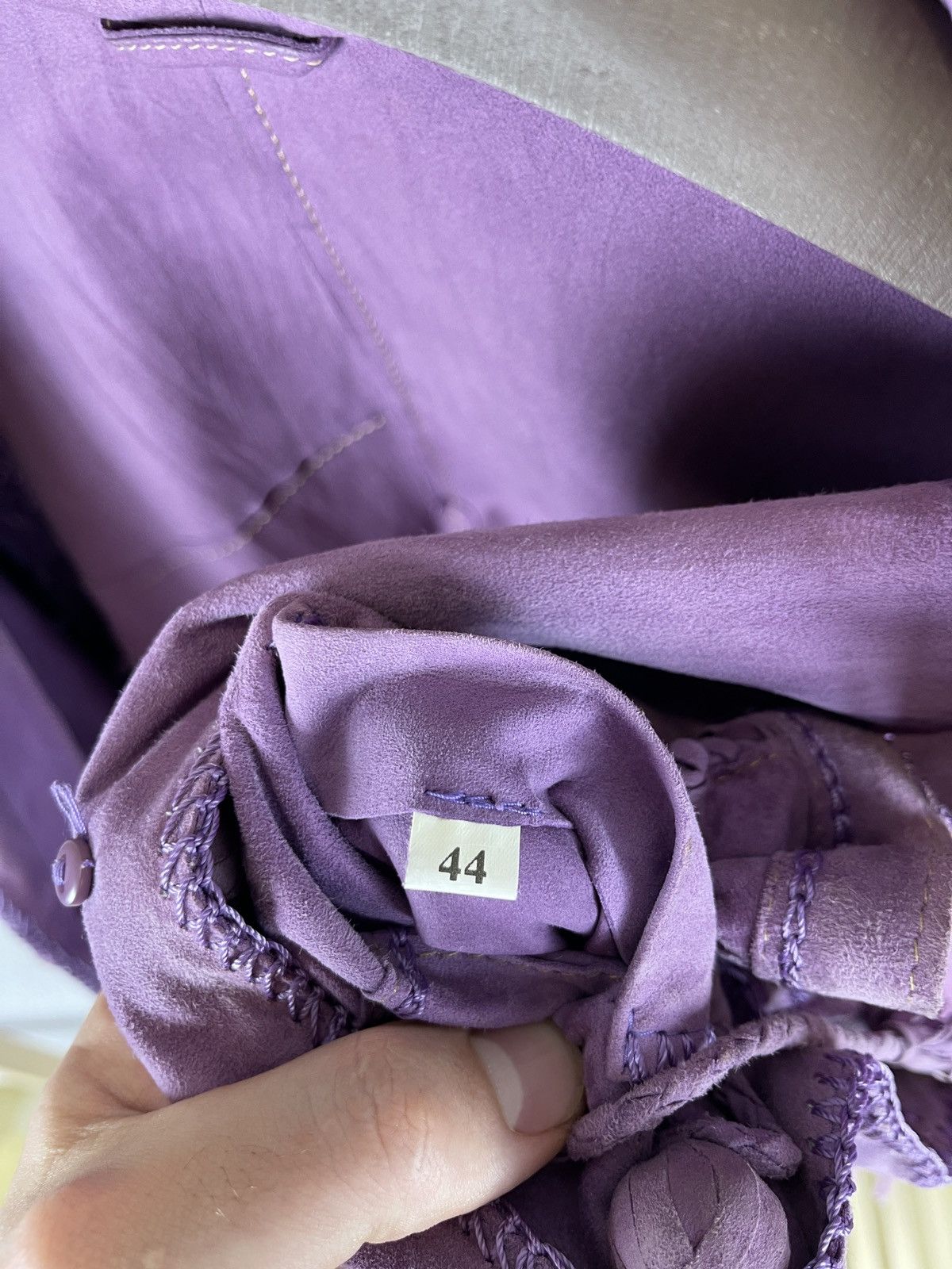 Gimo's Gimo’s leather suede purple jacket size 44 M Size M / US 6-8 / IT 42-44 - 15 Thumbnail