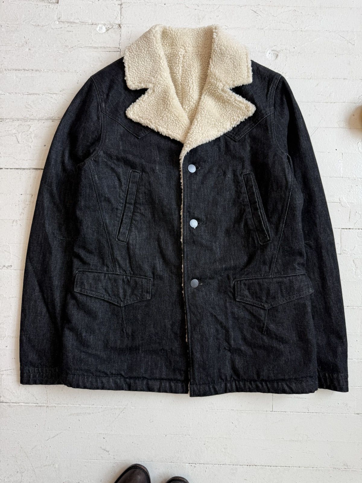 Number (N)ine Number (N)ine AW07 Black Denim Rancher Jacket L Size US L / EU 52-54 / 3 - 1 Thumbnail
