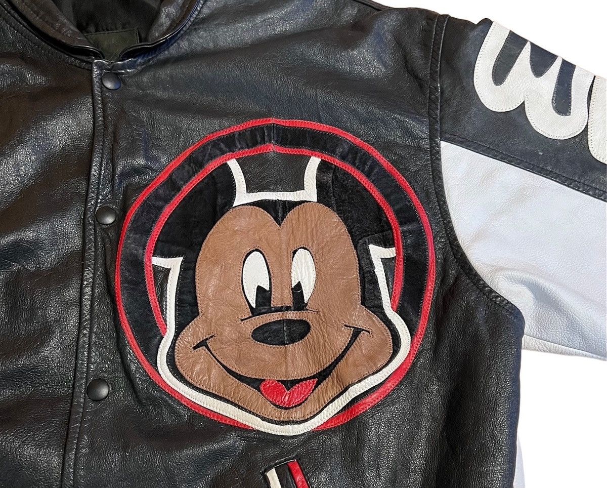 Disney × Mickey Mouse Vintage Mickey Mouse Disney Leather Jacket 90s Size US L / EU 52-54 / 3 - 12 Thumbnail