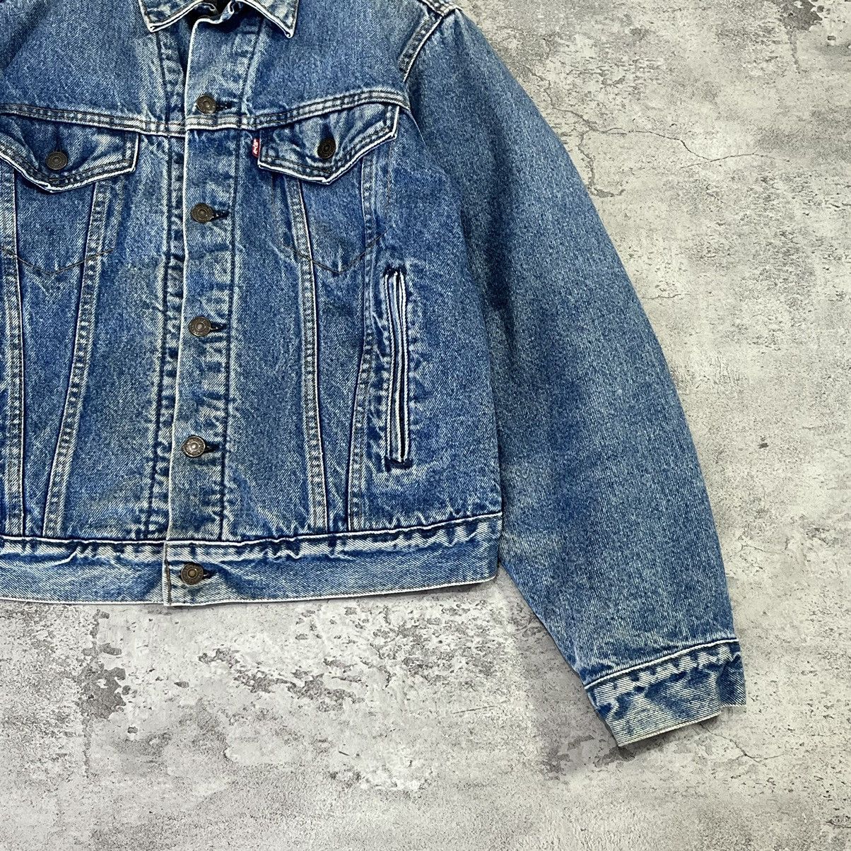 Levi's Vintage Clothing Vintage Levis Flannel Blanket Lined 90s Denim Jacket Size US XXS / EU 40 - 4 Thumbnail