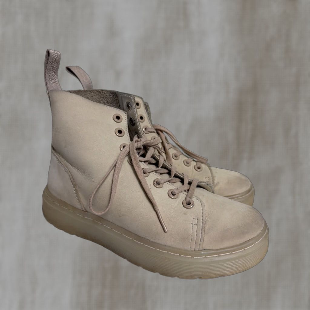 Dr. Martens Dr. Martens Talib Men’s Size 4 Ladies 5 Soft Nubuck Beige Leather Boots Stains Size US 5 / EU 37 - 1 Thumbnail