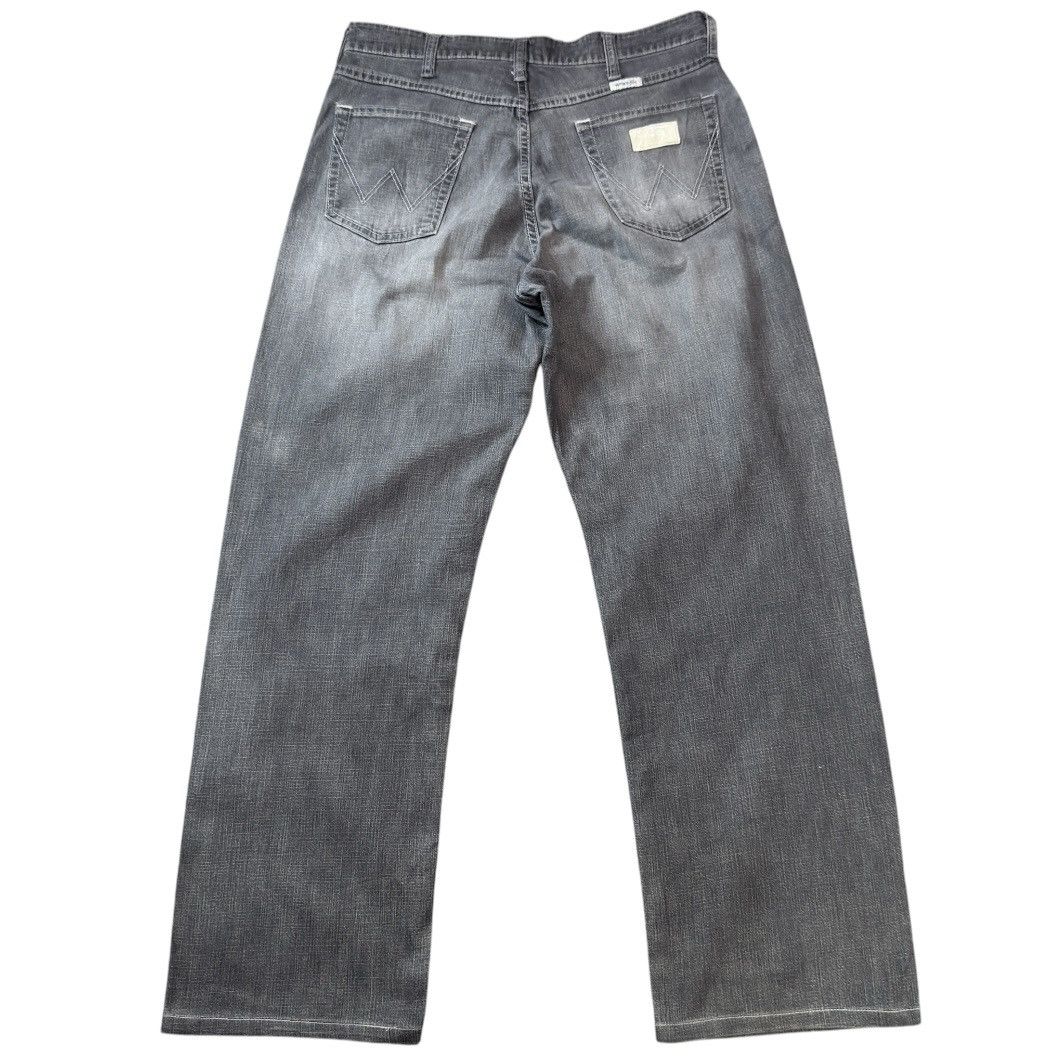 Denim & Co. Vintage Archives Faded Black Jeans Wrangler Wideleg Denim Size US 31 - 2 Thumbnail