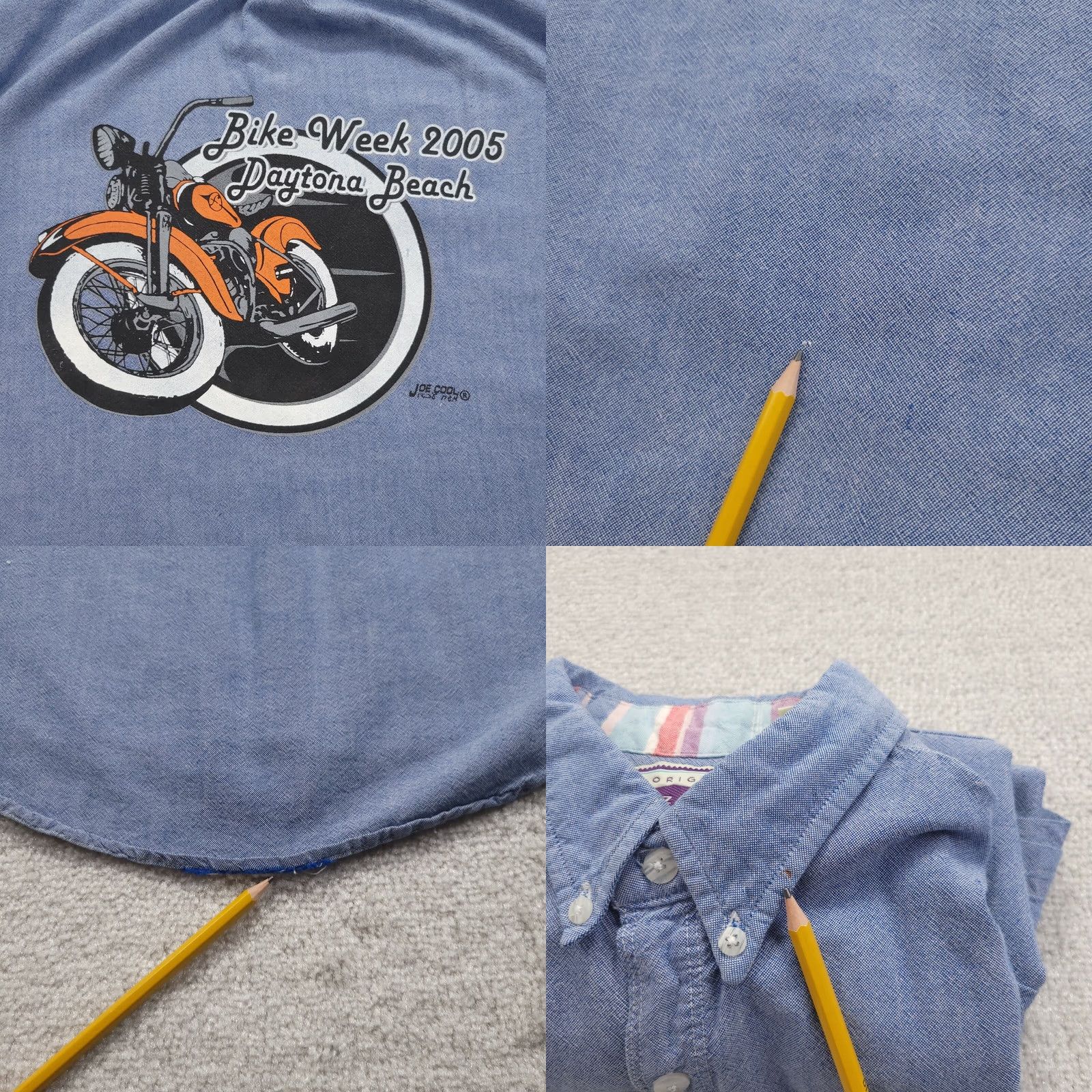 Vintage VINTAGE Daytona Bike Week 2005 Daytona Beach Graphic Polo Shirt Adult M Blue Men Size US M / EU 48-50 / 2 - 8 Thumbnail