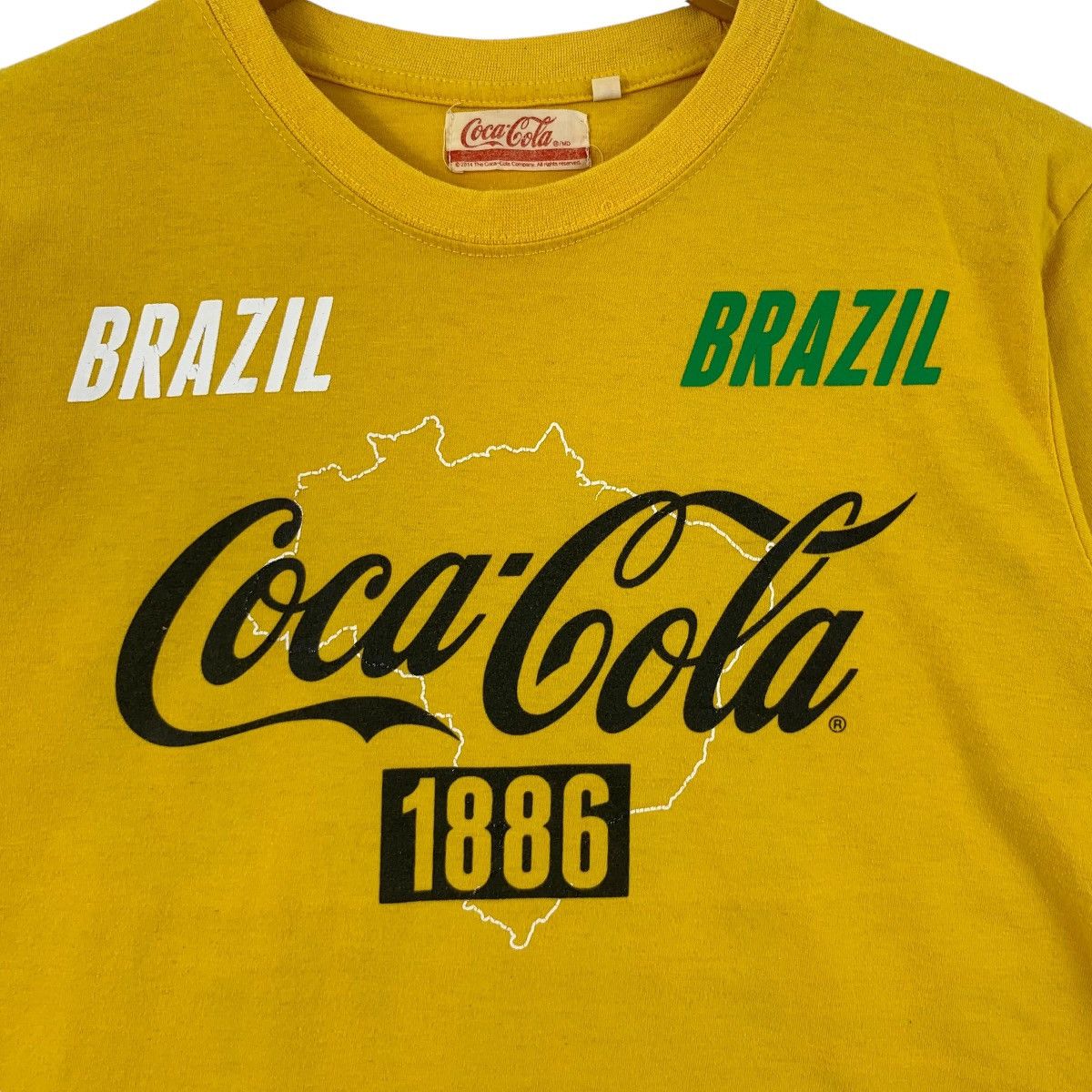 Coca Cola COCA COLA COKE Brazil Edition 1886 Football Tee Shirt Size US M / EU 48-50 / 2 - 3 Thumbnail
