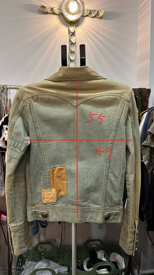 Japanese Brand Led Rechwe Distressed Denim Jacket w/ Fur Cuffs - Size M Size US M / EU 48-50 / 2 - 6 Thumbnail