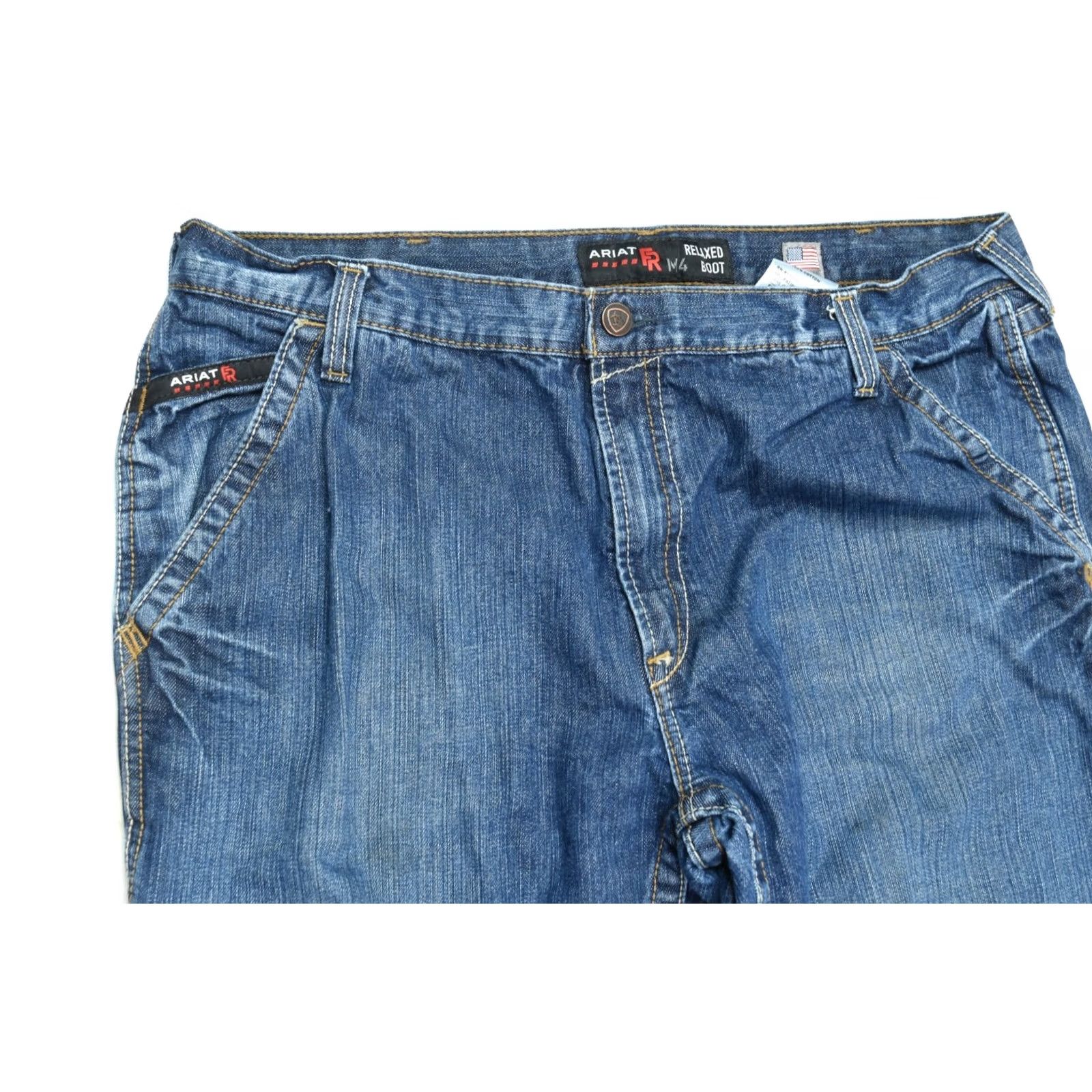 Ariat Ariat Jeans Blue Relaxed Bootcut Cotton Denim Workwear Mens 40x34 Regular Fit 5-Pocket Denim Size US 40 / EU 56 - 3 Thumbnail