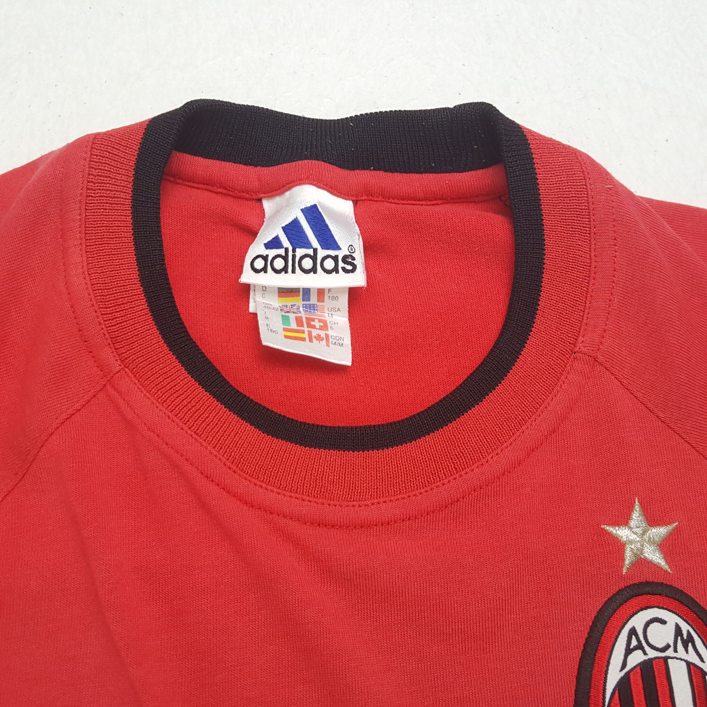 Adidas × Vintage Vintage ADIDAS AC MILAN Italian Football Club T-Shirts Size US L / EU 52-54 / 3 - 8 Thumbnail