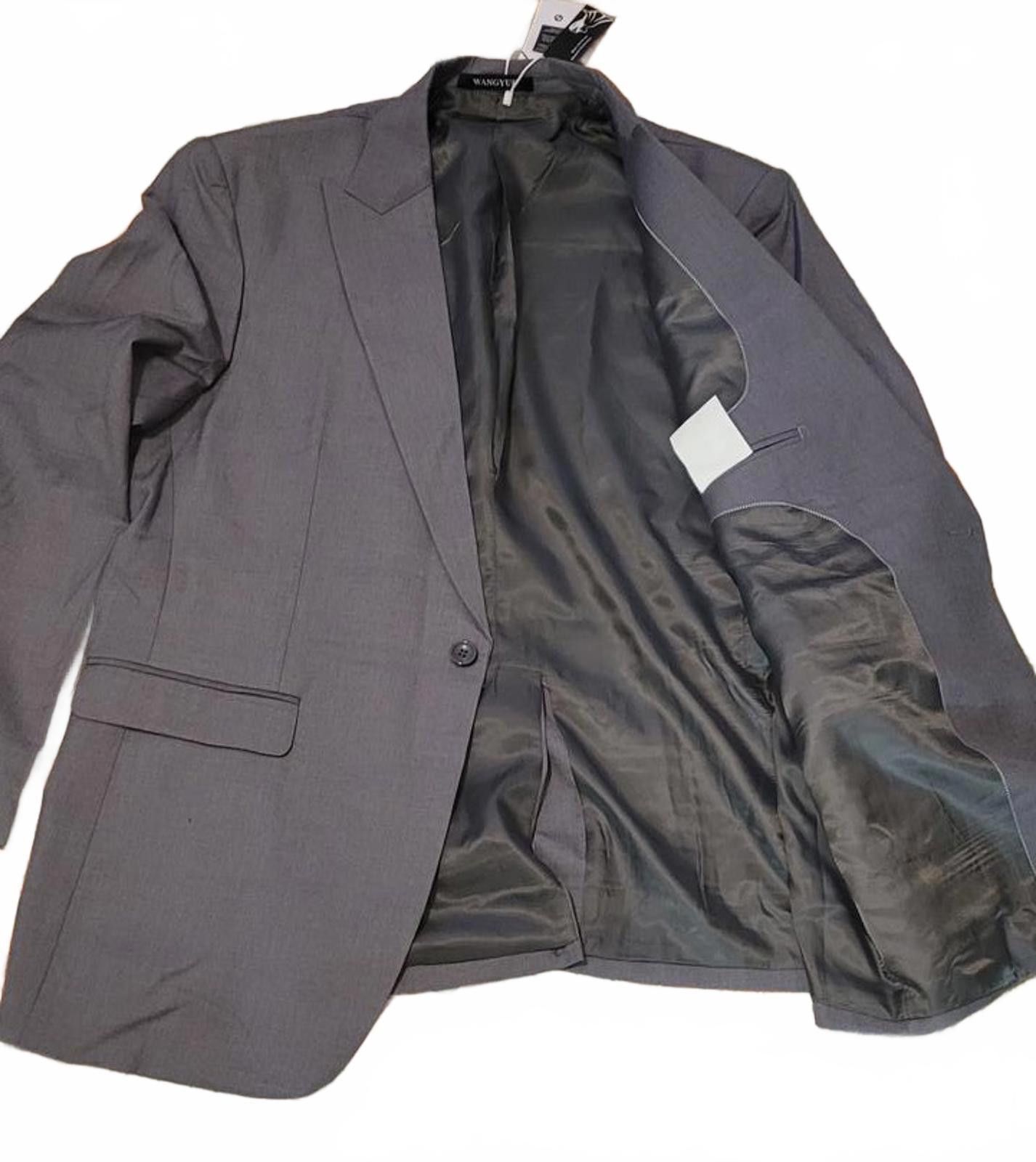 Other Wangyue Men's Slim Fit 3 Piece Pants Suit Set Blazer Jacket Size 44R - 4 Thumbnail