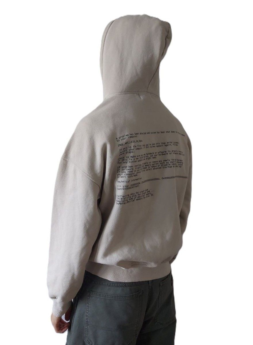 Other Bad Habits Beige Cotton Hoodie Fatal System Error Size M Size US M / EU 48-50 / 2 - 8 Thumbnail