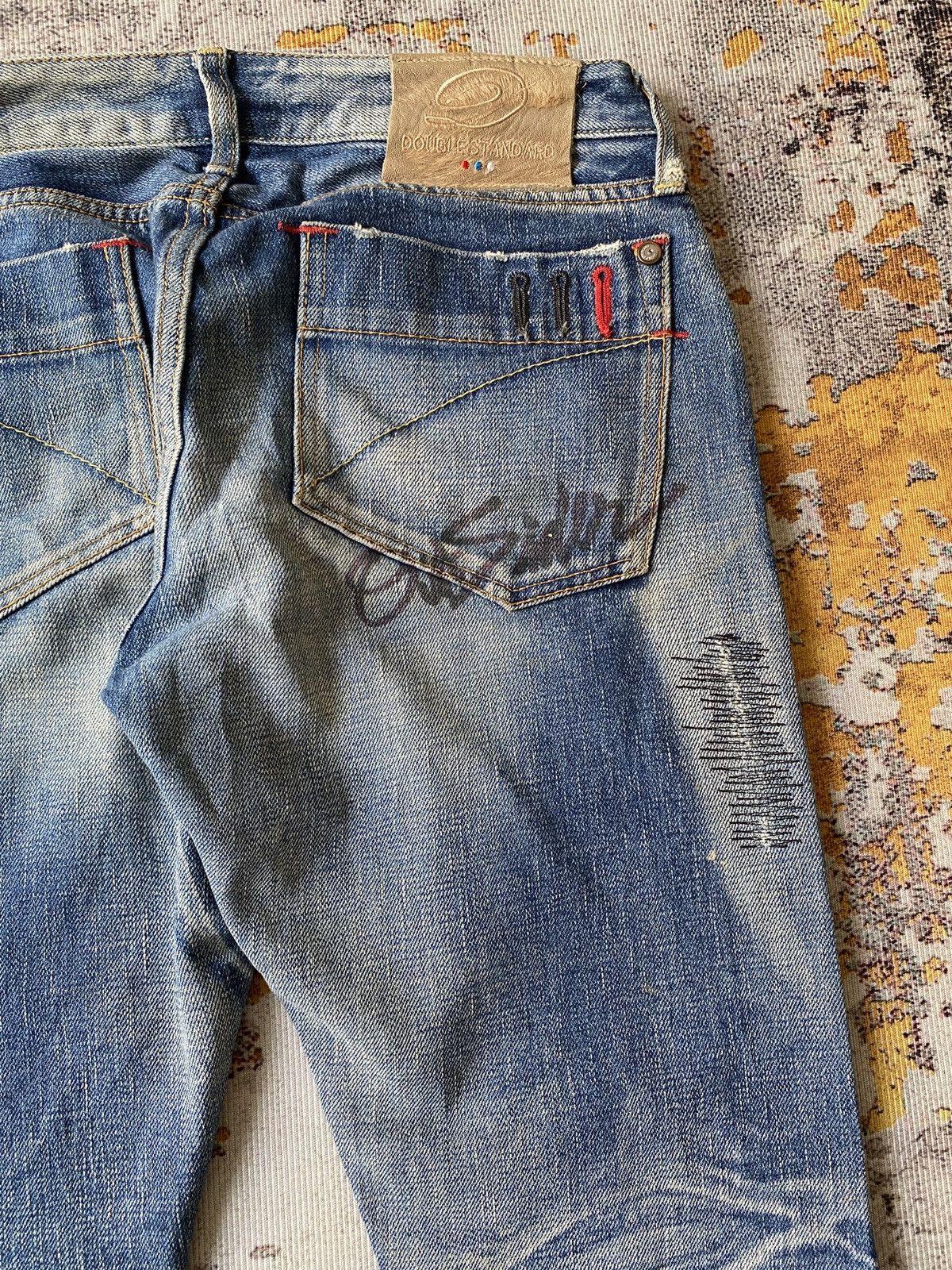 Japanese Brand Double Standard Clothing Japan Distressed Honeycomb Selvedge Size US 30 / EU 46 - 15 Thumbnail