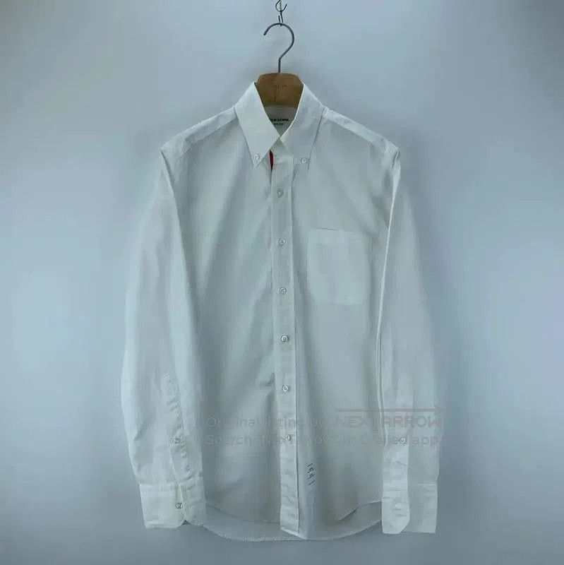 Thom Browne Thom Browne White Cotton Long Sleeve Shirt . Size US M / EU 48-50 / 2 - 1 Thumbnail