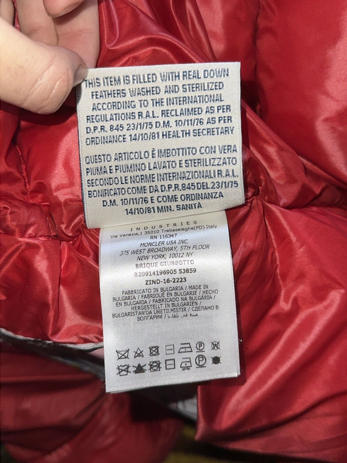 Moncler Red Moncler GIUBBOTTO BRIQUE JACKET Size US XL / EU 56 / 4 - 7 Thumbnail