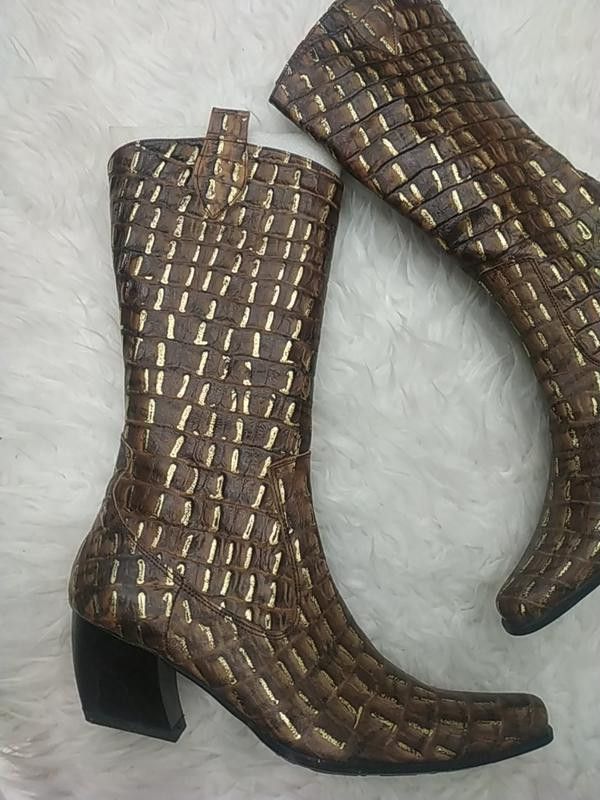 Other Croco Brown Western Boots US sz 6 Size US 6 / IT 36 - 10 Thumbnail