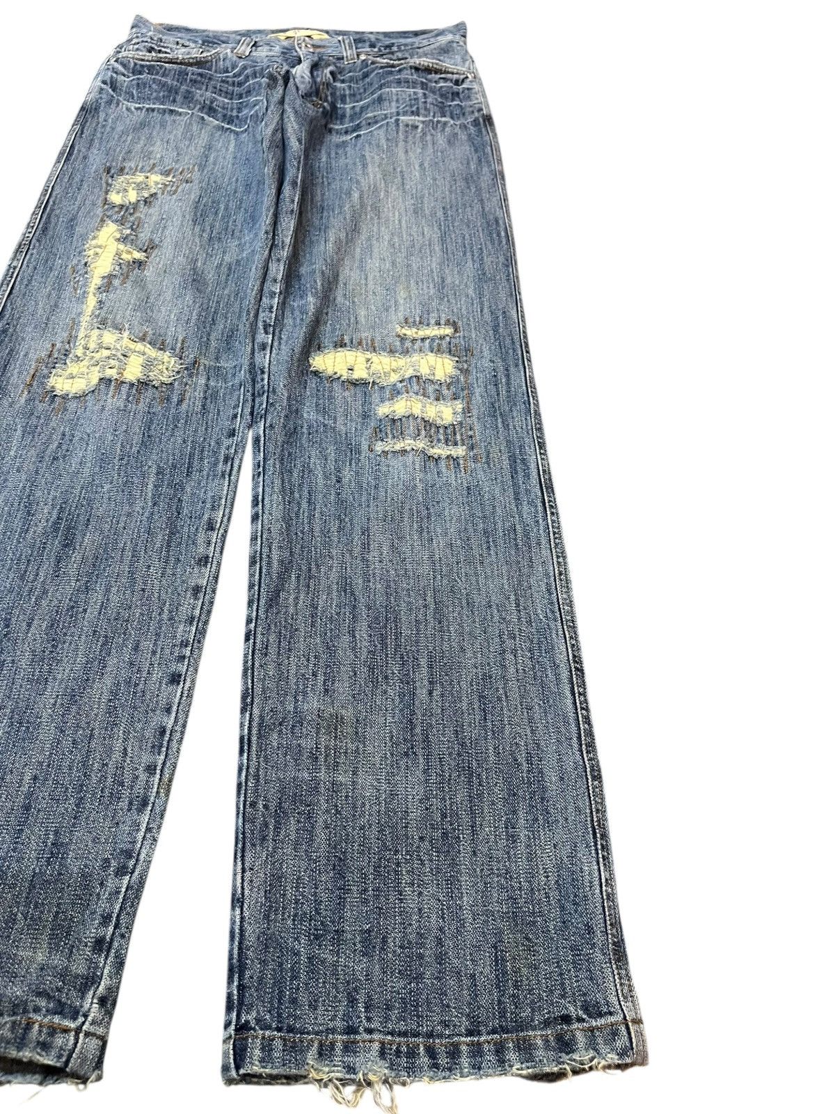 Japanese Brand × Vintage Vintage Japanese Brand Baggy Grunhe Distressed Denim Size US 30 / EU 46 - 4 Thumbnail