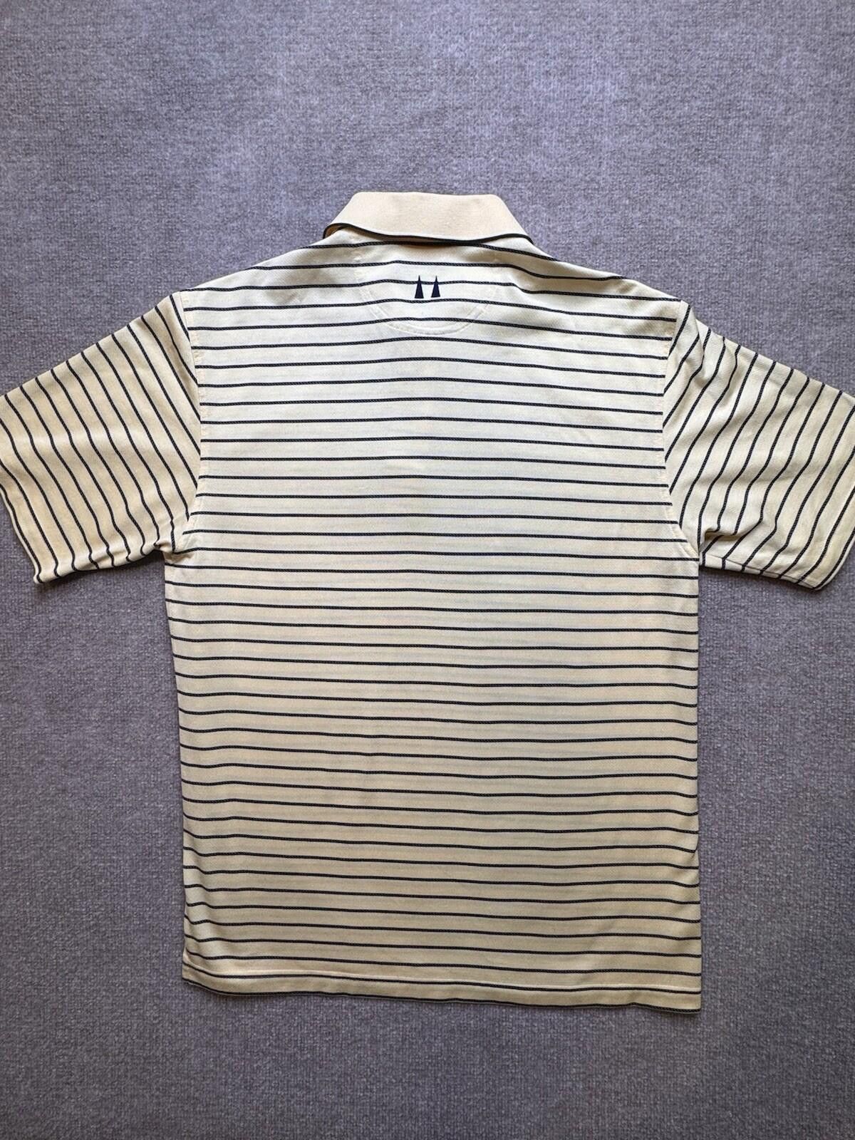 Greg Norman Greg Norman Men's L Polo Play Dry Yellow Striped [706] Size US L / EU 52-54 / 3 - 3 Thumbnail