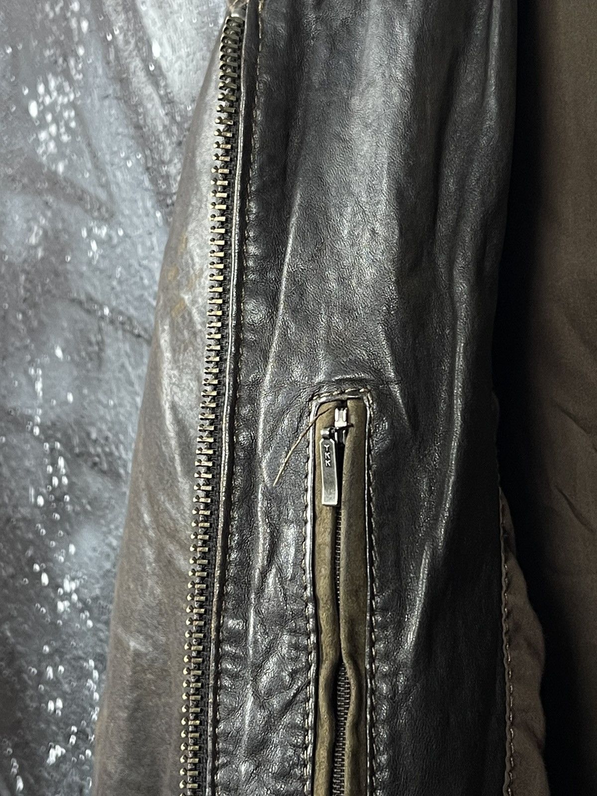 Chevignon Chevignon Registered Product 57 Vintage Brown Full Zip Sheepskin Leather Jacket Size US XL / EU 56 / 4 - 15 Thumbnail