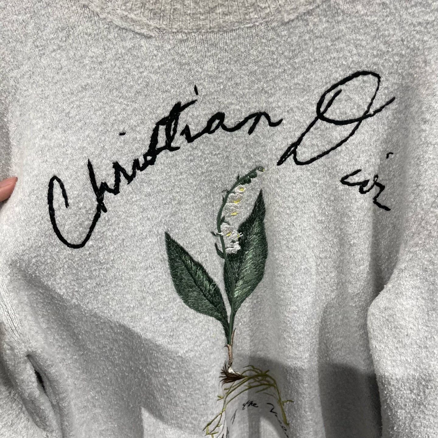 Dior Christian Dior Lily of Valley Floral Embro Knit Sweater Size US M / EU 48-50 / 2 - 4 Thumbnail