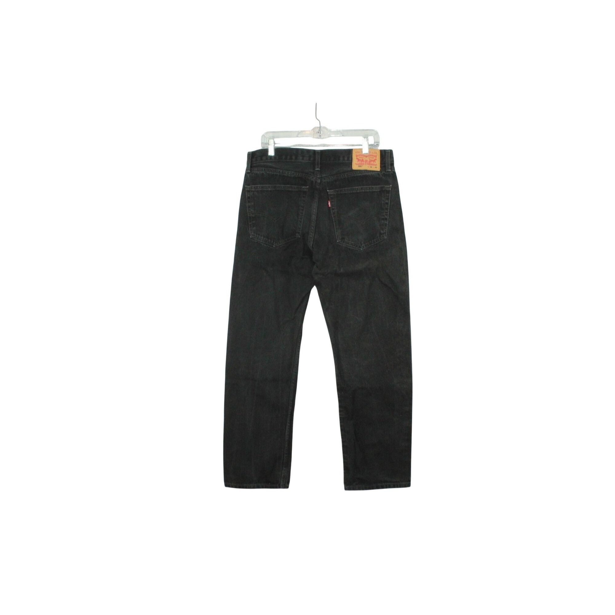 Levi's Levi's 505 Regular Fit Black Jeans Size US 36 / EU 52 - 2 Thumbnail