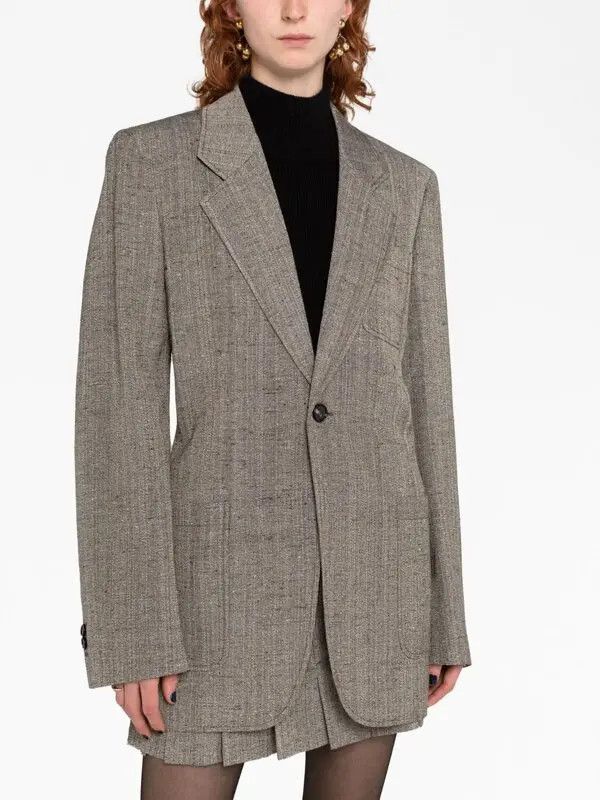 Bottega Veneta o1y0725 Blazer in Brown Size M / US 6-8 / IT 42-44 - 2 Thumbnail