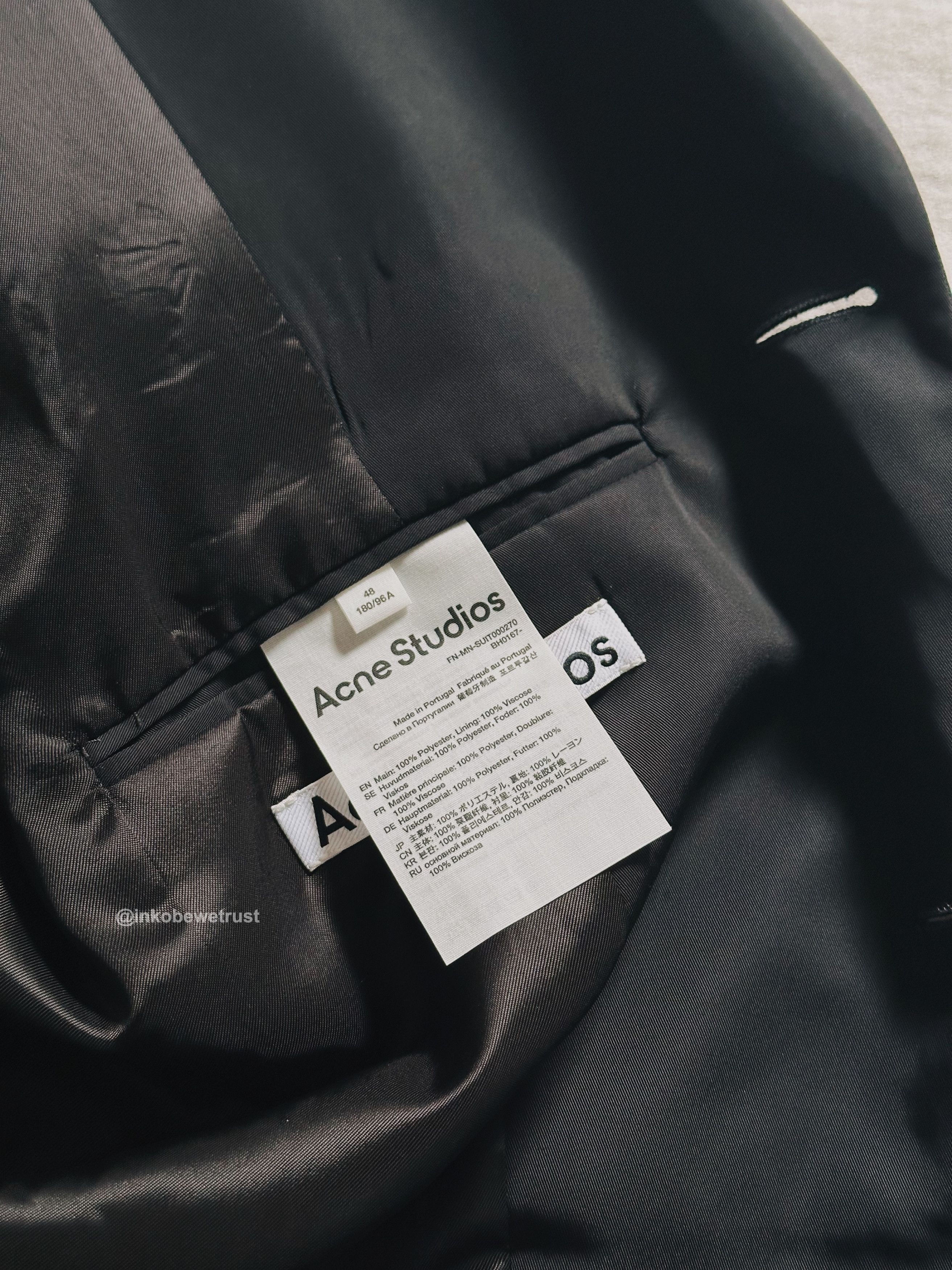 Acne Studios Relaxed fit suit jacket - Black Size 48R - 7 Thumbnail