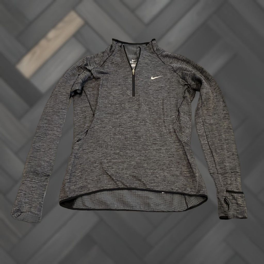 Nike VINTAGE Nike Dri-Fit Element Sphere 1/2 Zip Pullover Womens Small Gray Athletic 852337 Size S / US 4 / IT 40 - 1 Thumbnail