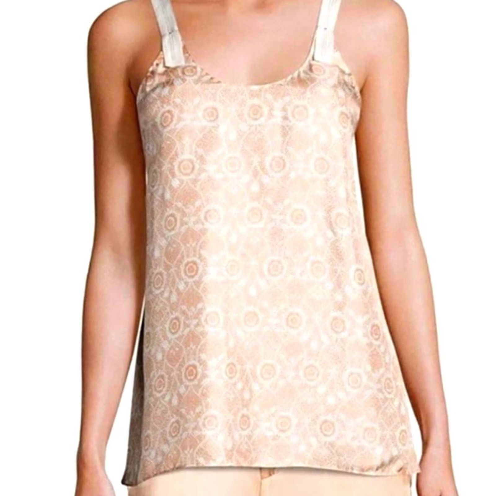 Helmut Lang Helmut Lang Peach Silk Ornamental Floral Tank Ladies Womens M Casual Size M / US 6-8 / IT 42-44 - 3 Thumbnail