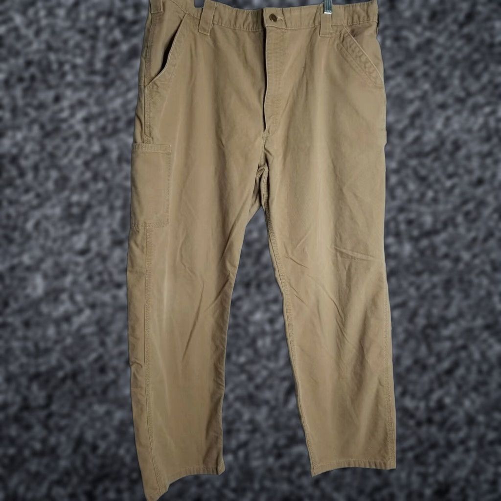 Carhartt VINTAGE Carhartt Carpenter Work Pants Straight Leg Men’s 40x30 Khaki Beige 5-Pocket Denim Jeans Carhartt Pants Mens 90s Classic Size US 40 / EU 56 - 1 Thumbnail