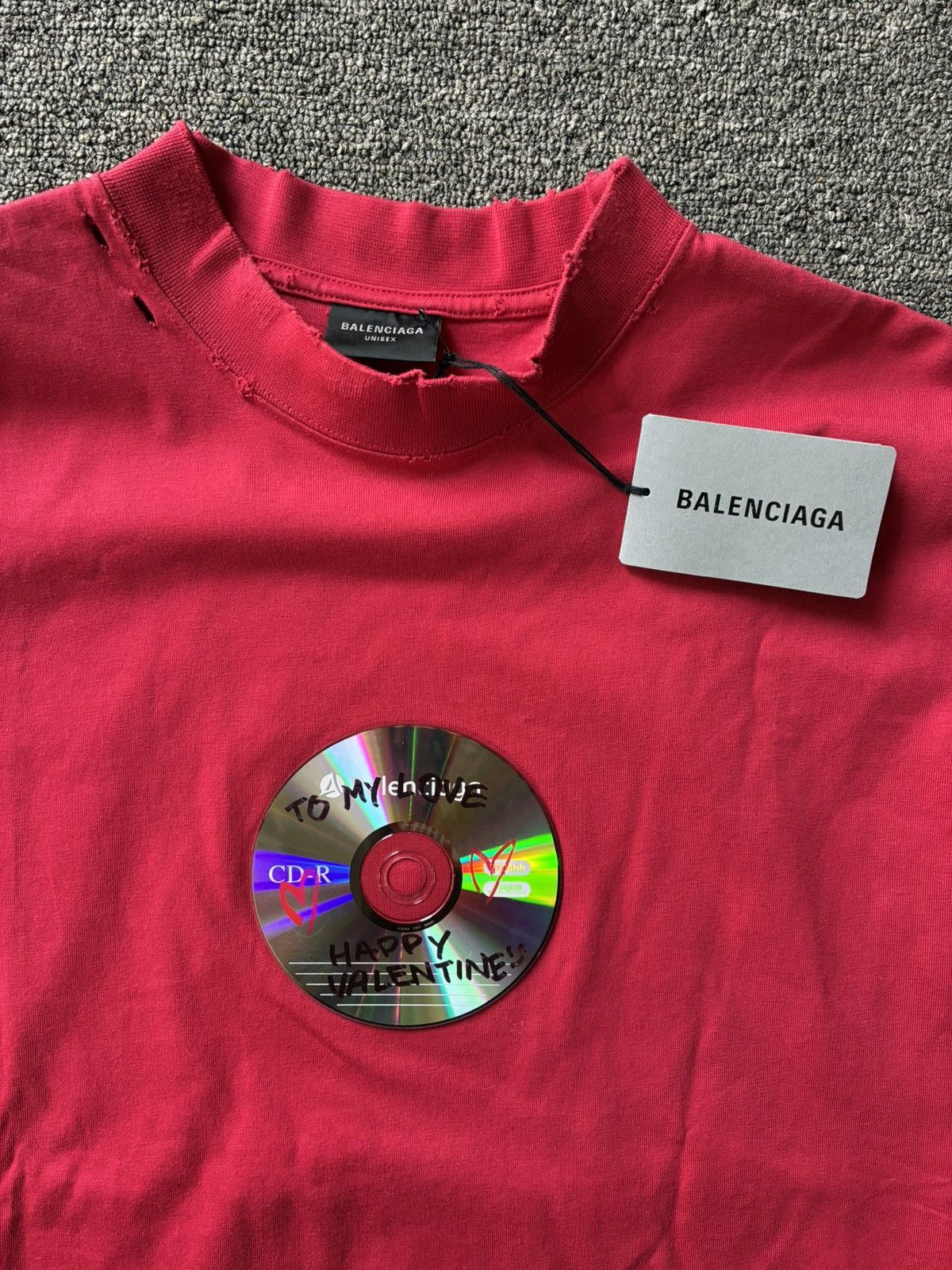 Balenciaga Balenciaga Valentines Tshirt Size US XS / EU 42 / 0 - 2 Thumbnail