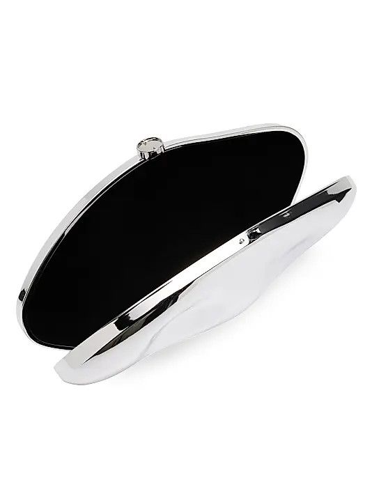 Cult Gaia os11x0326 Size: OS / Caldera Metallic Clutch Bag in Silver Size ONE SIZE - 4 Thumbnail