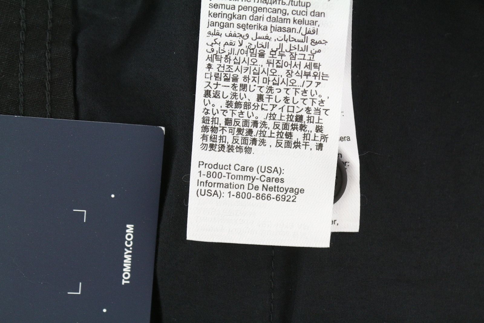 Tommy Hilfiger AIDEN BAGGY CARGO W33/L34 Black Textured Zip Trousers 85170 Size US 33 - 9 Thumbnail