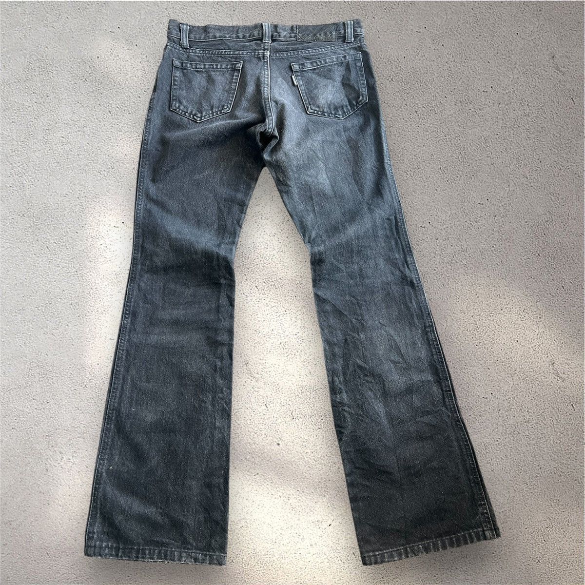 5351 POUR LES HOMMES Y2K 5351 Pour Les Homme Flare Python Black Denim Size US 33 - 2 Thumbnail