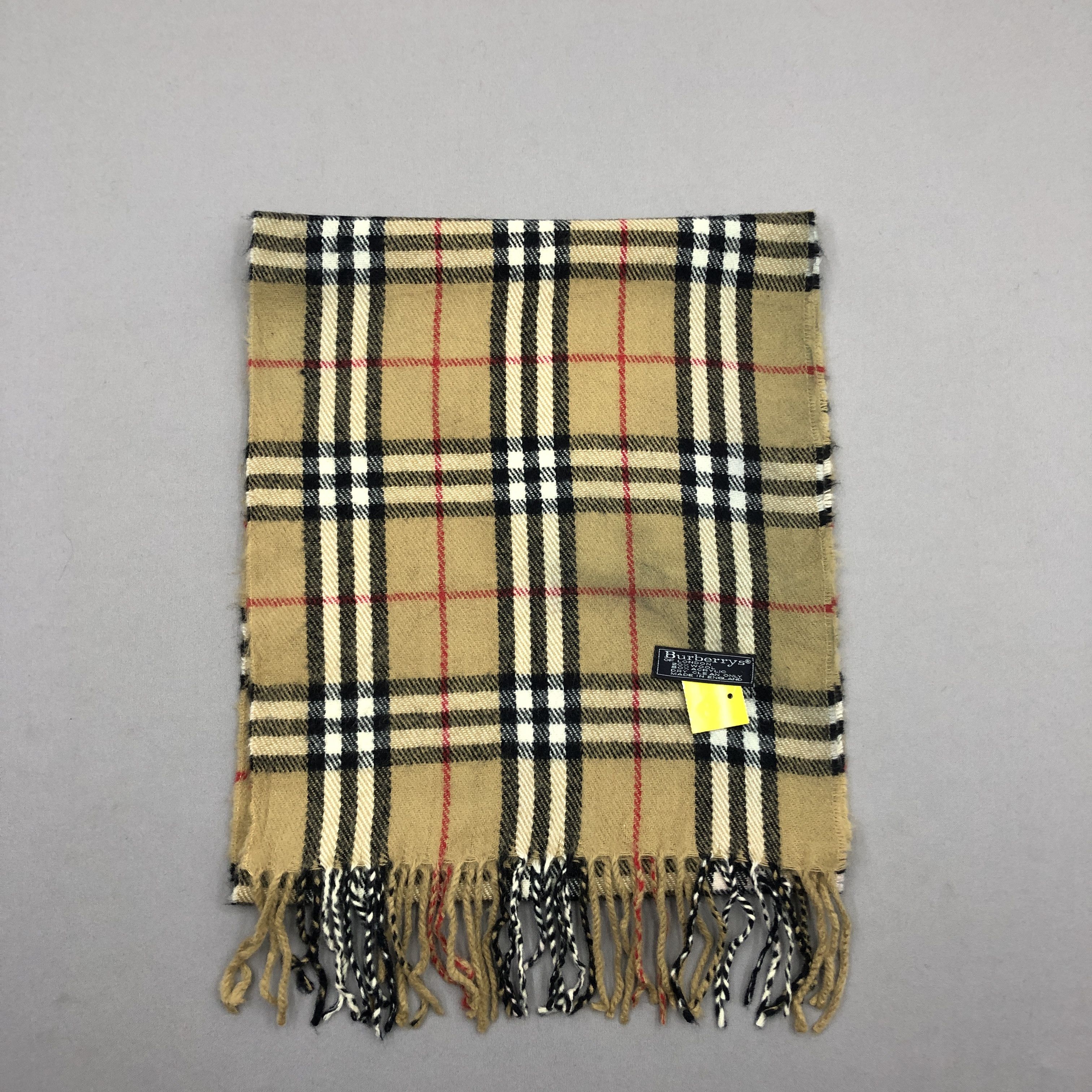Burberry Vintage Burberry Scarf Muffler Wool Cashmere Scarves Size ONE SIZE - 3 Thumbnail