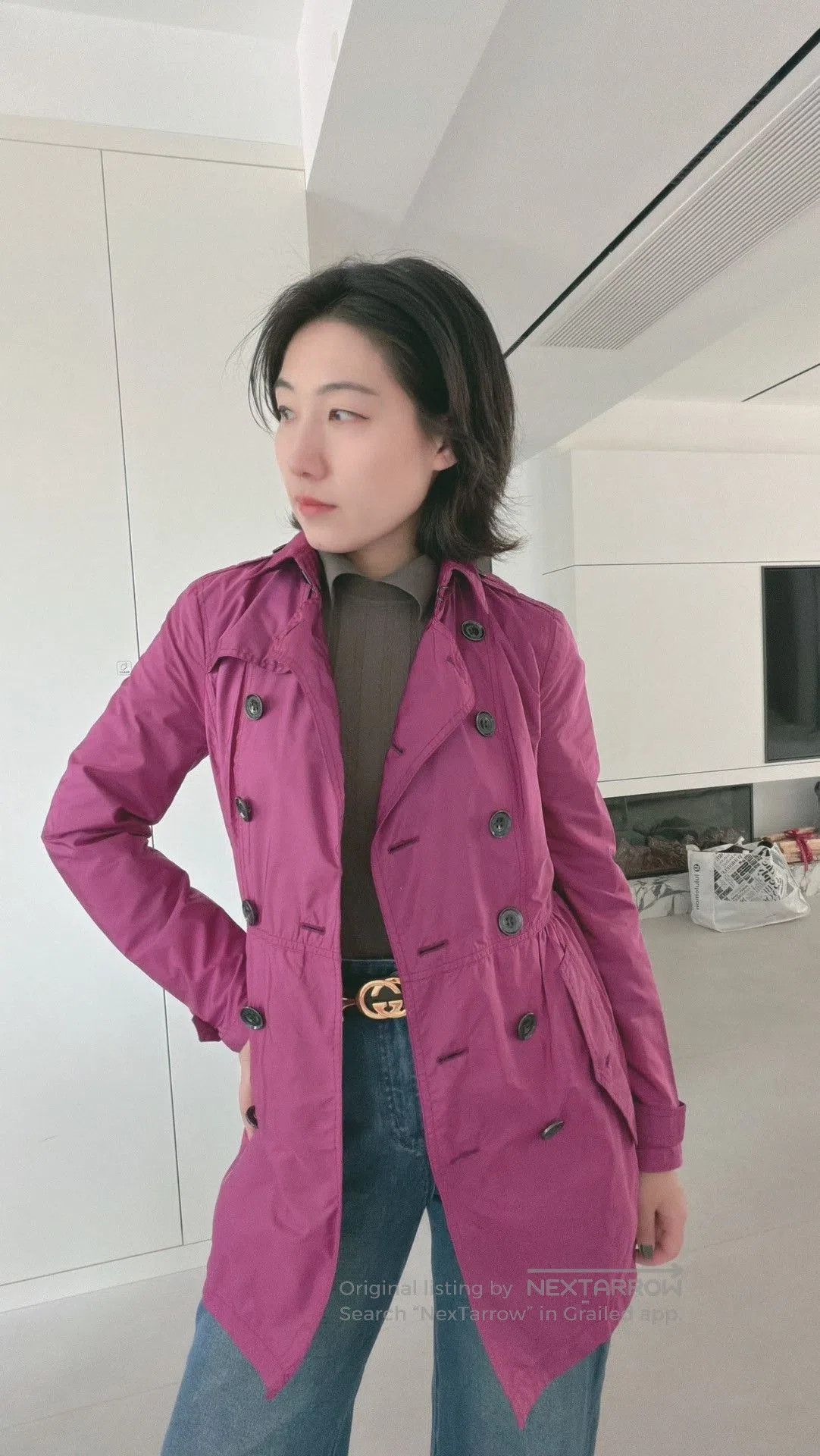 Burberry Burberry Pink Lightweight Trench Coat. Size M / US 6-8 / IT 42-44 - 9 Thumbnail