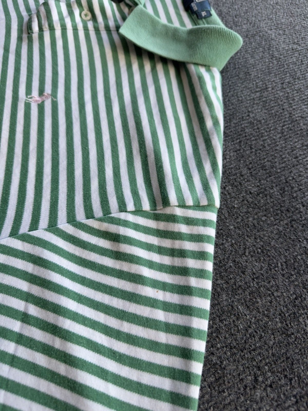 Polo Ralph Lauren Vintage 90s Retro Polo Ralph Lauren Striped Pony Polo Shirt Size US XL / EU 56 / 4 - 19 Thumbnail
