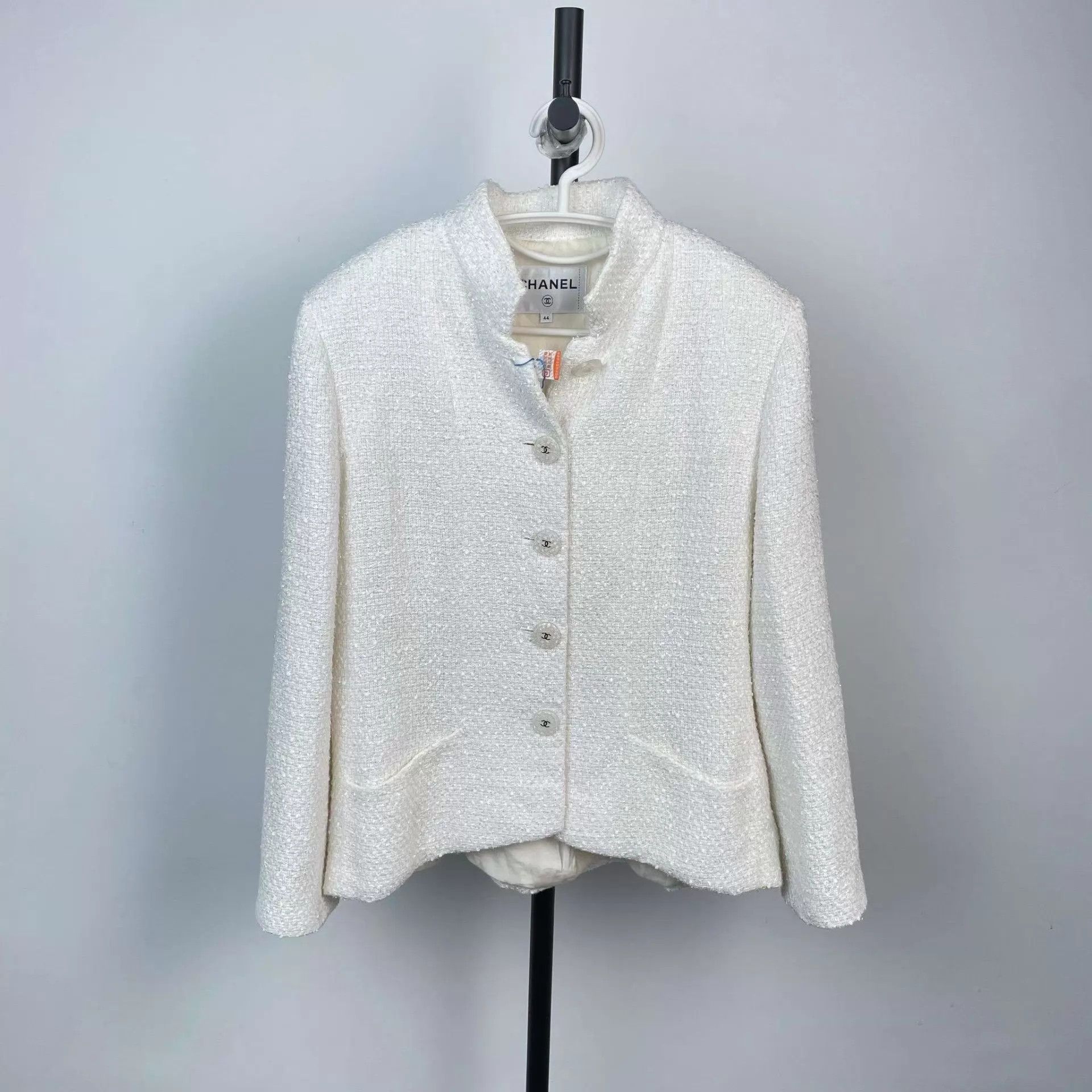Chanel Chanel Beach Collection Stand Collar White Jacket 44 Size L / US 10 / IT 46 - 1 Thumbnail