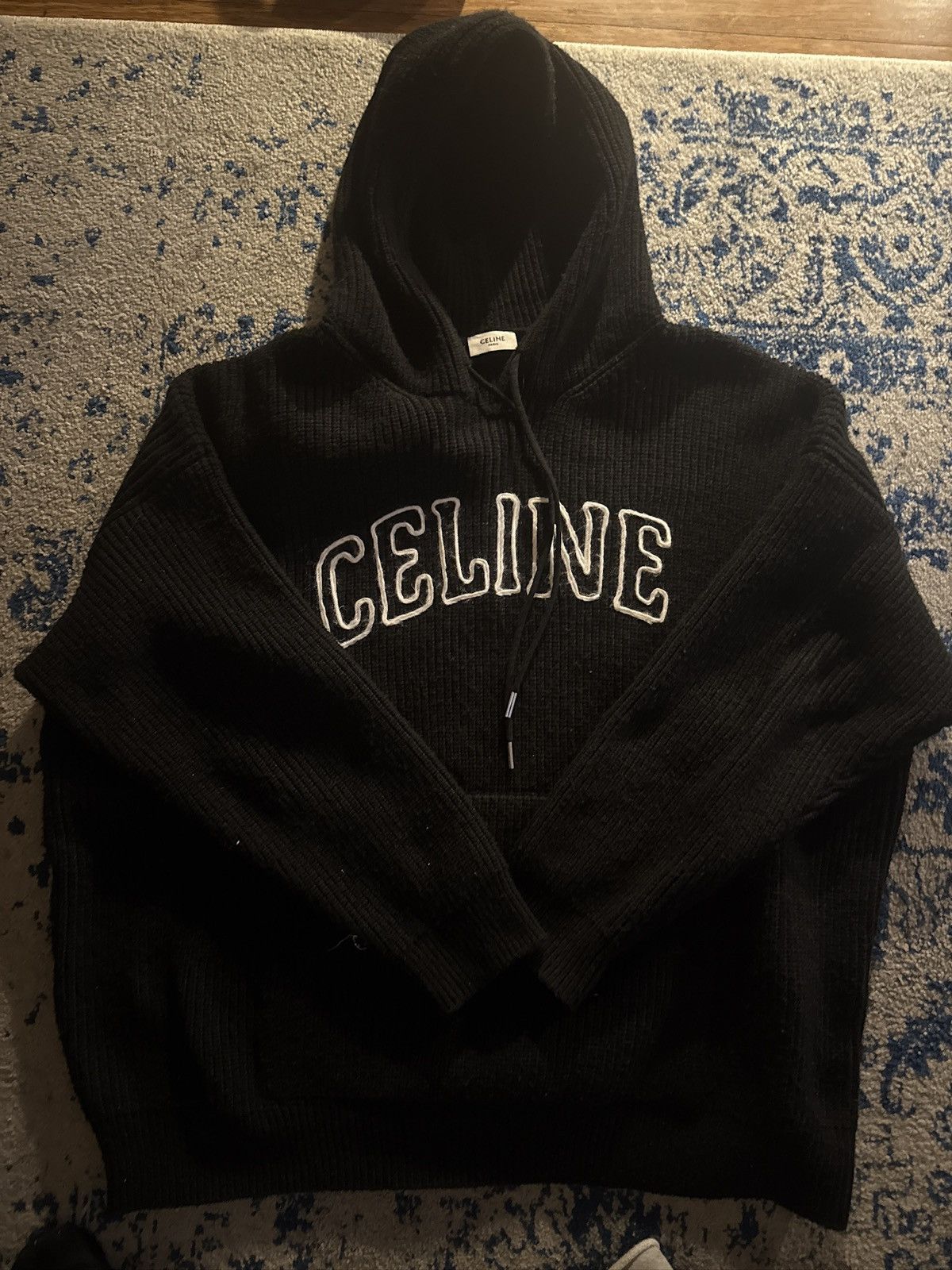 Celine Celine Wool Logo Hoodie Size US L / EU 52-54 / 3 - 1 Thumbnail